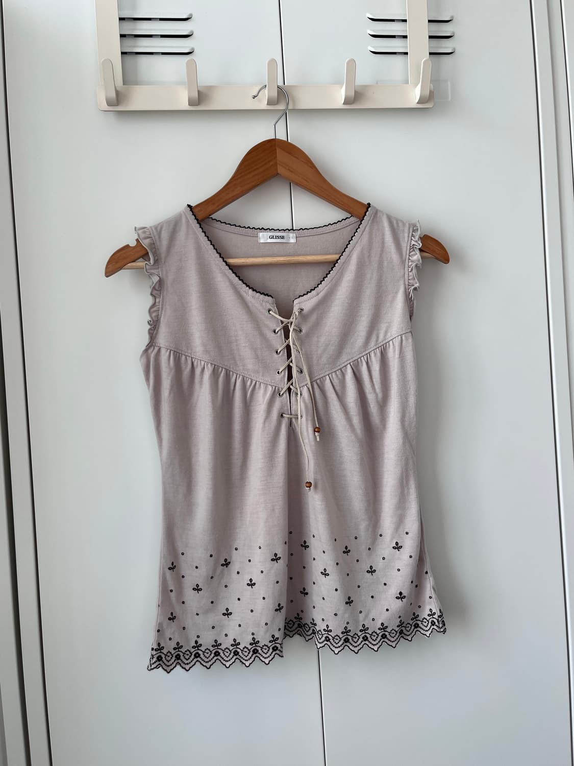 Glisse 자수 프릴 슬리브리스 상품이미지4