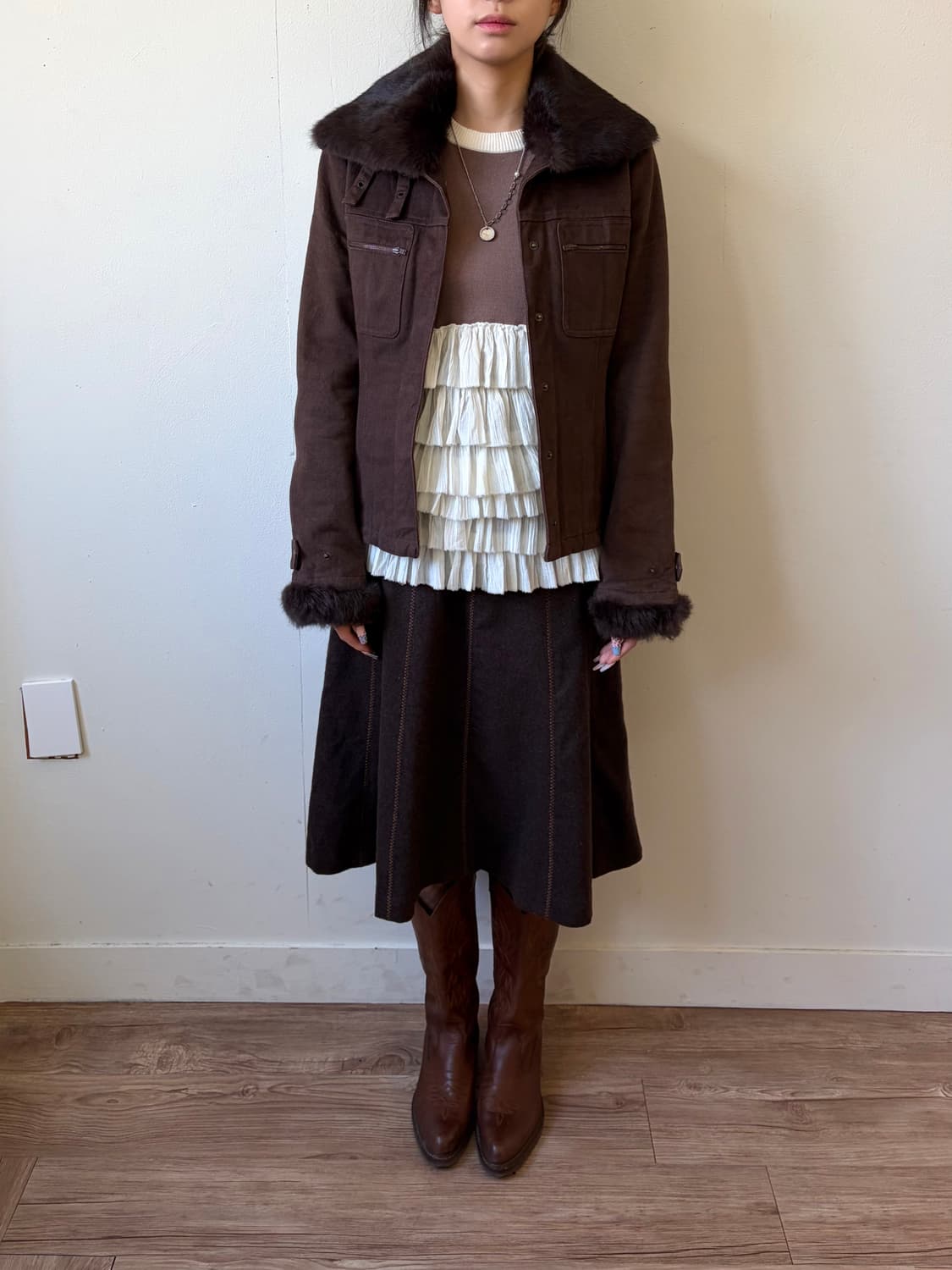 Astion Blue 코코아 퍼 자켓 상품이미지8