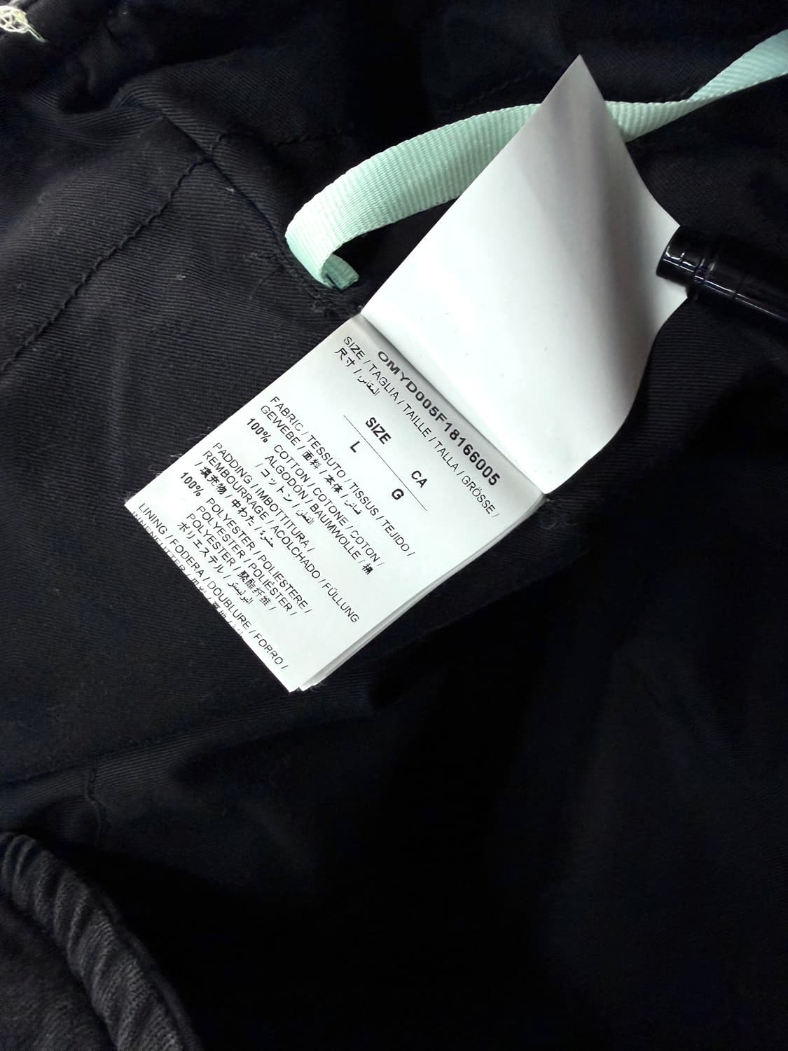 L/ 오프화이트 버질아블로 백로고 데님 패딩 상품이미지9