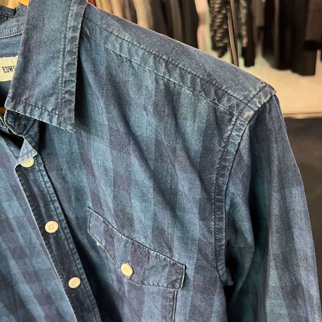 [M] EDWIN 에드윈 타탄체크 셔츠 남방 상품이미지3