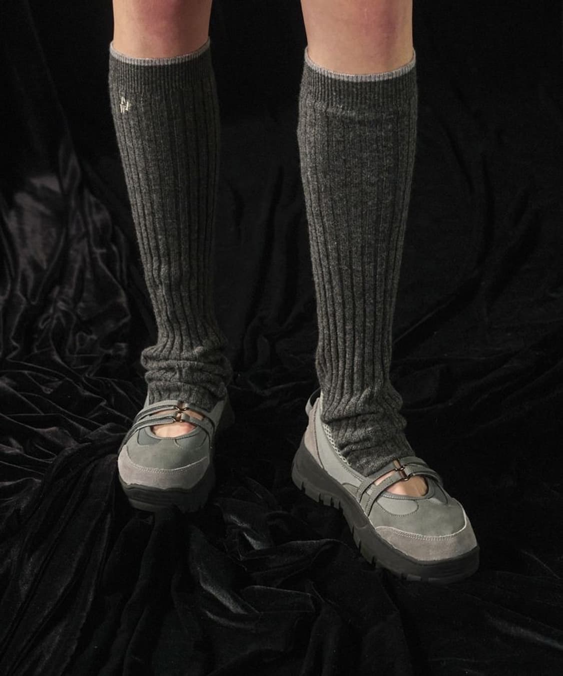 (240~245mm) 락피쉬 2스트랩 메리제인 그레이색상 상품이미지5