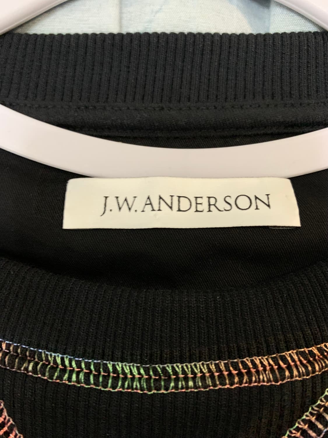 J.W. 앤더슨 블랙 맨투맨 스티치 포인트 상품이미지3