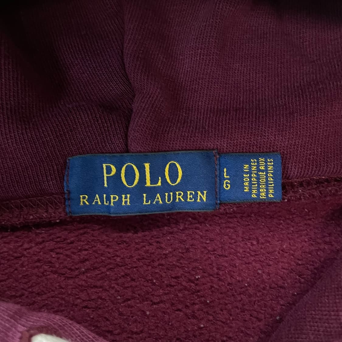 폴로 랄프로렌 아치 로고 후드티 버건디 상품이미지3