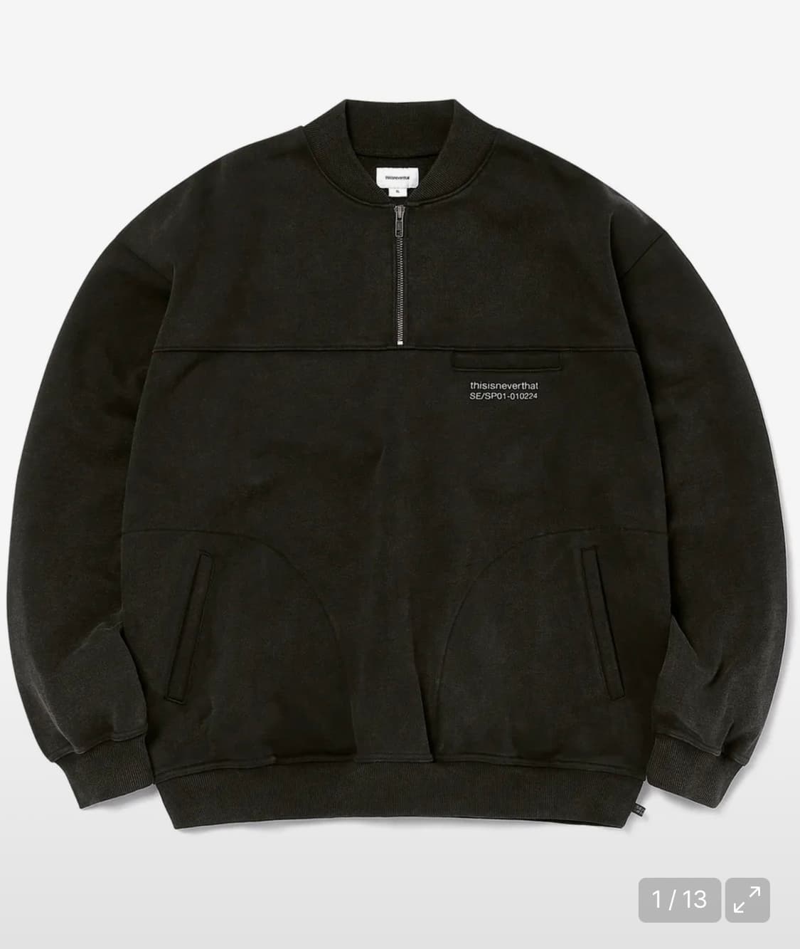 Thisisneverthat 디스이즈네버댓 워시드 하프 집업 상품이미지1