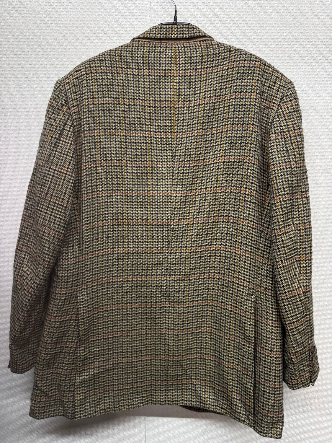 90's 올드스쿨 버버리 빈티지 하운드투스 체크 뉴울 블레이저 L 상품이미지4