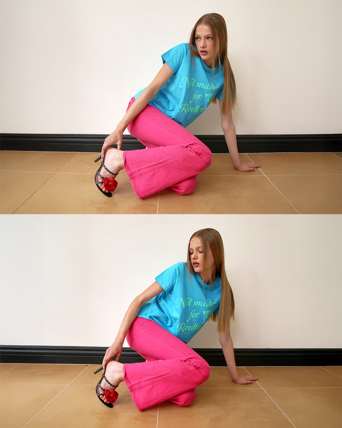 Just.haus ROSE GRAPHIC TEE sky blue 상품이미지1