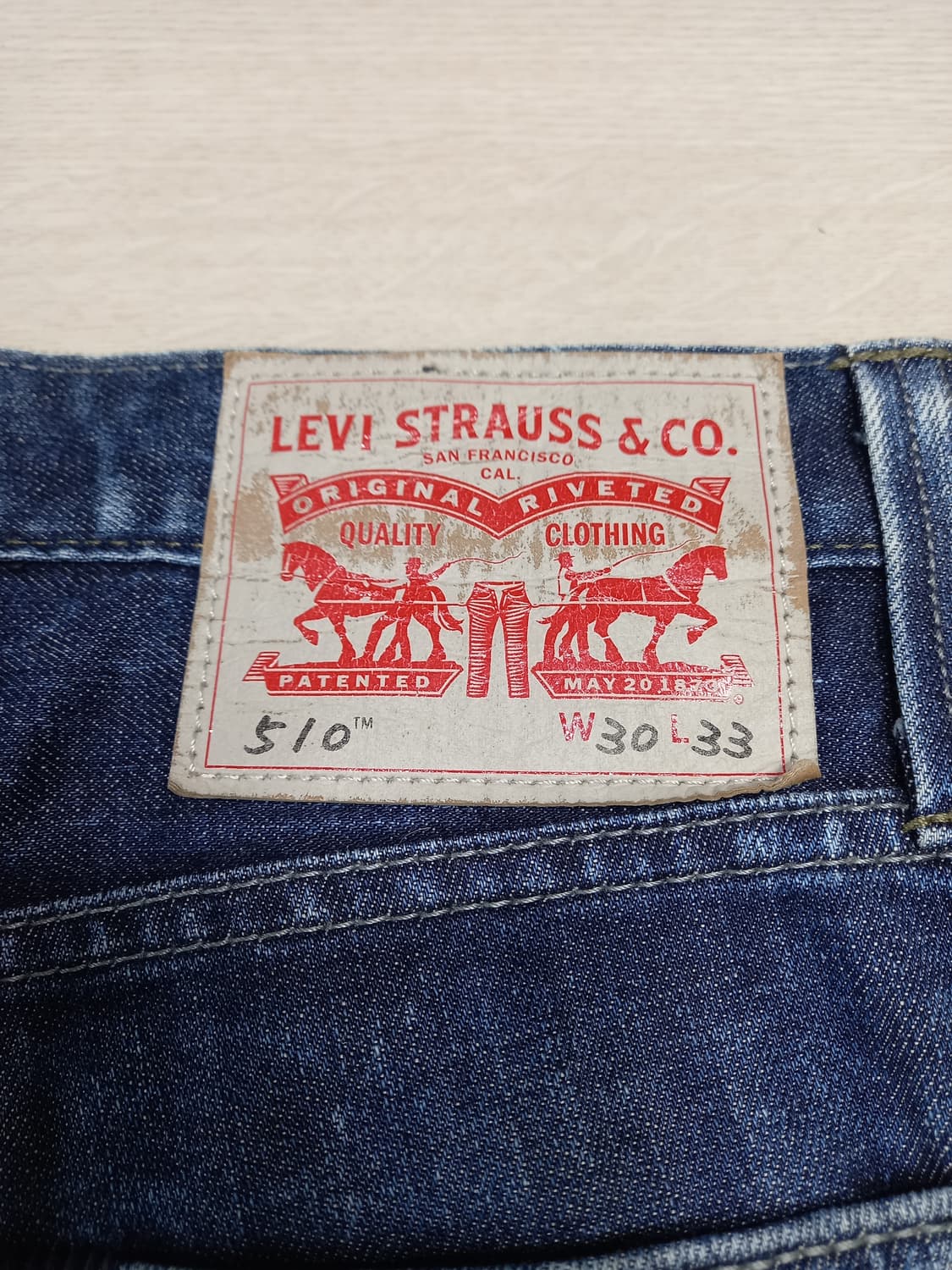 29 리바이스510 워싱 스판 슬림일자진 29-571 상품이미지5