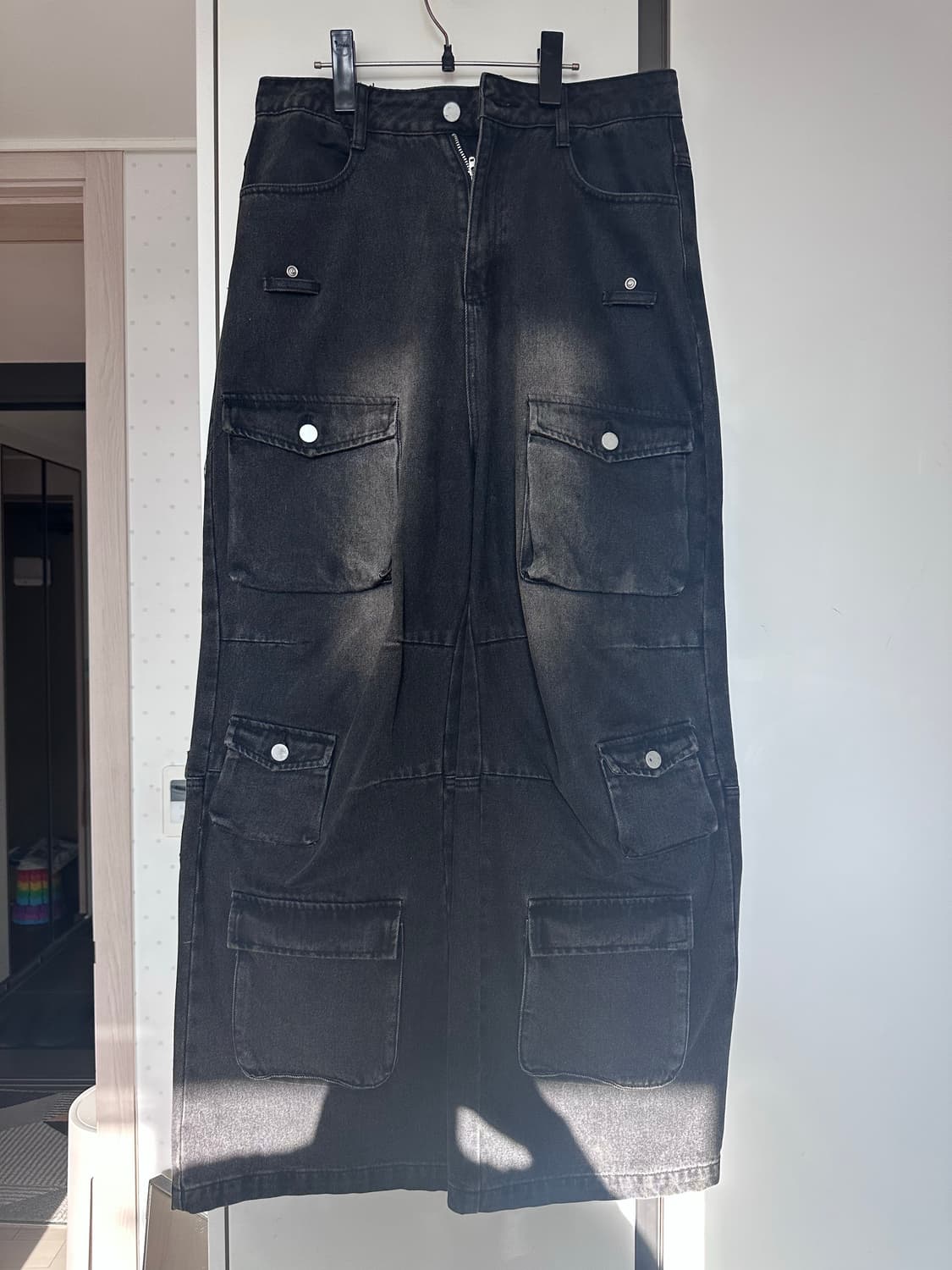 콰스(KUAS) CROWORLD 멀티 포켓 카고 데님 상품이미지1