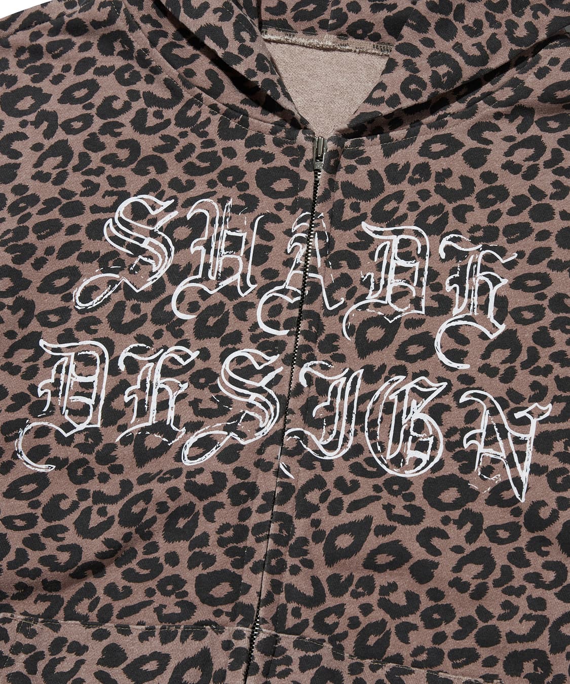 스웨이드 레오파드 후드 집업 상품이미지8