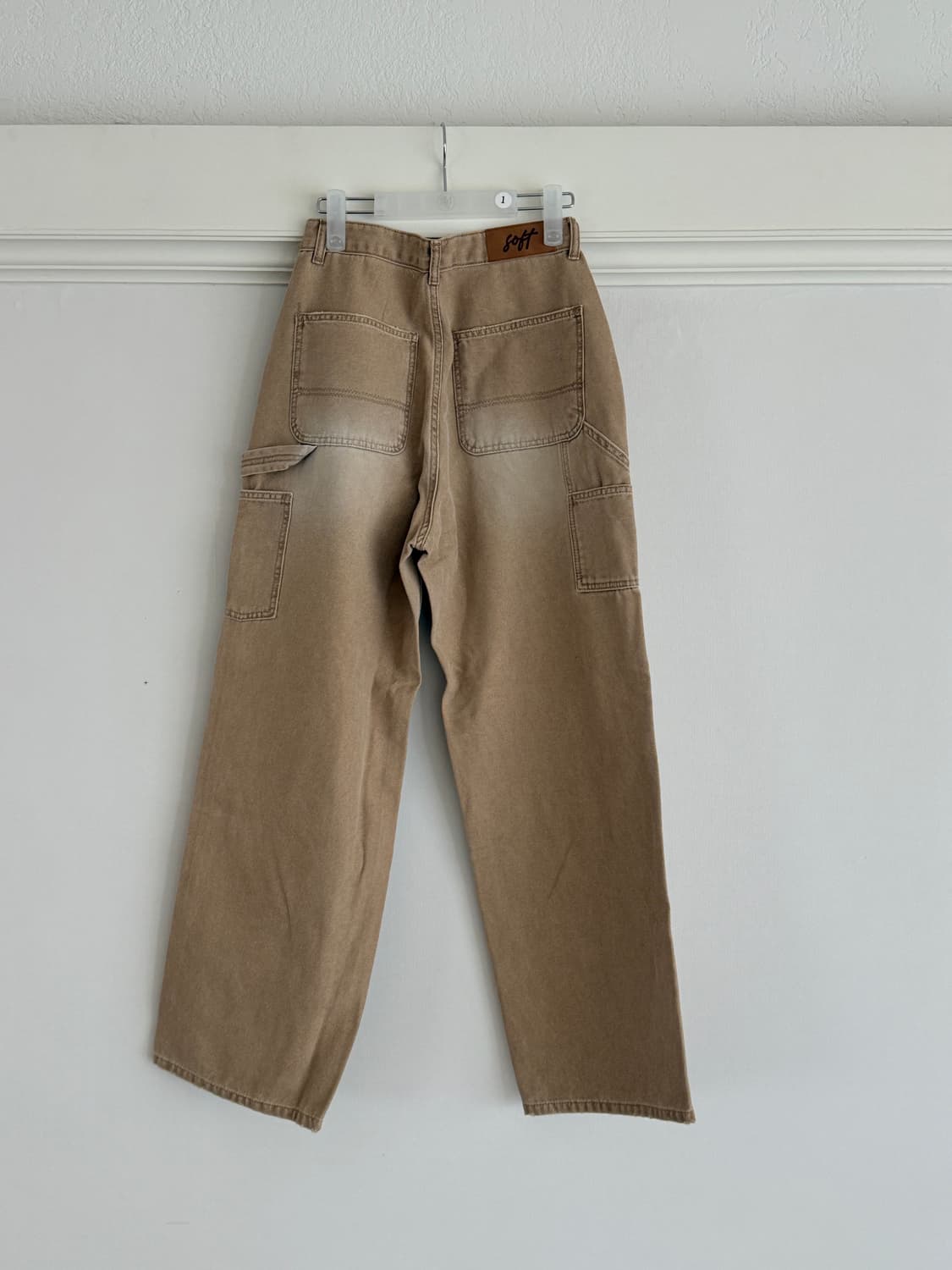 소프트서울 브러쉬드 카펜터 팬츠 베이지 컬러 새상품 상품이미지8