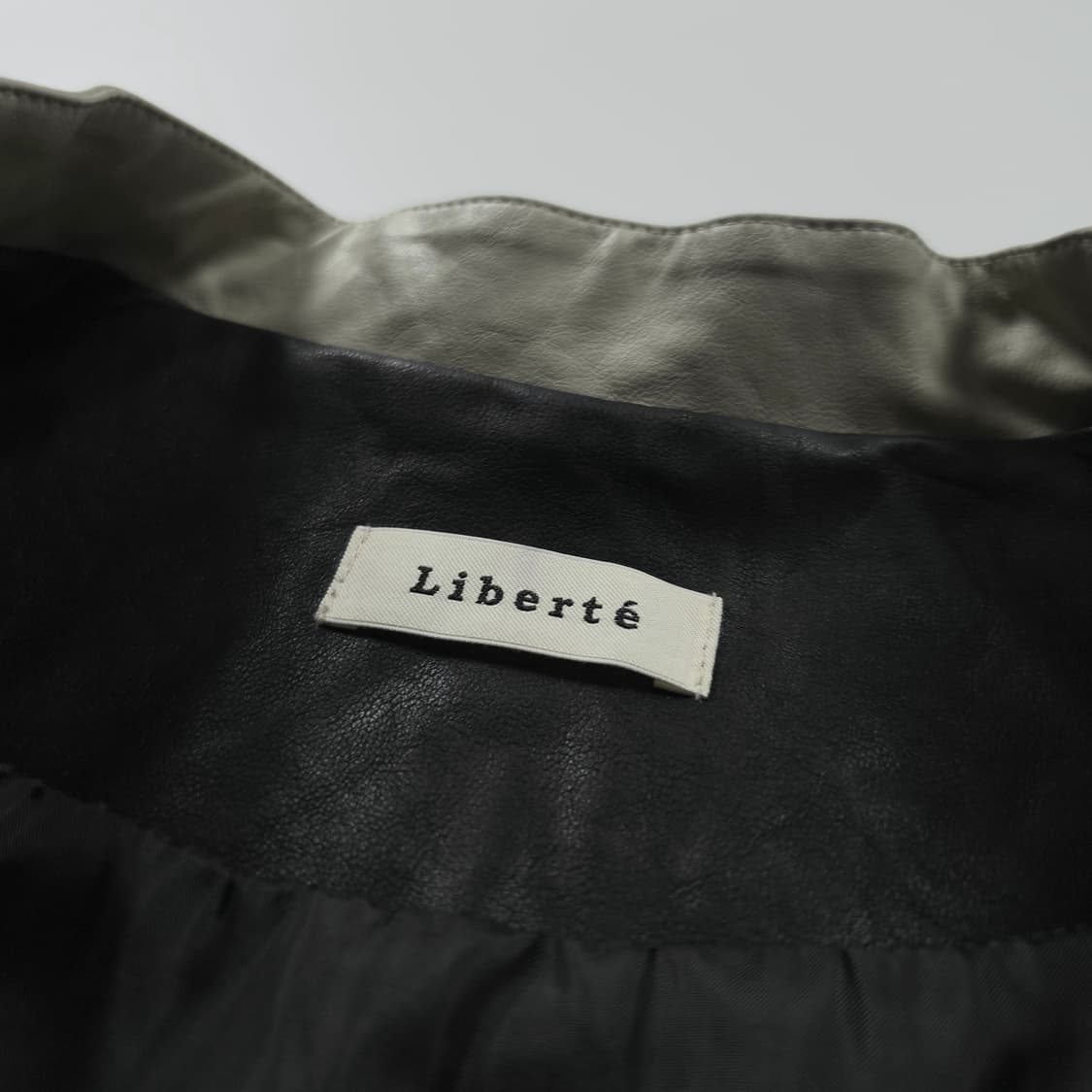 빈티지 카페레이서 배색 레더 바이커 자켓 (L) 상품이미지5