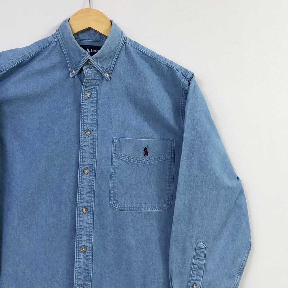 L 폴로 데님 셔츠 상품이미지1