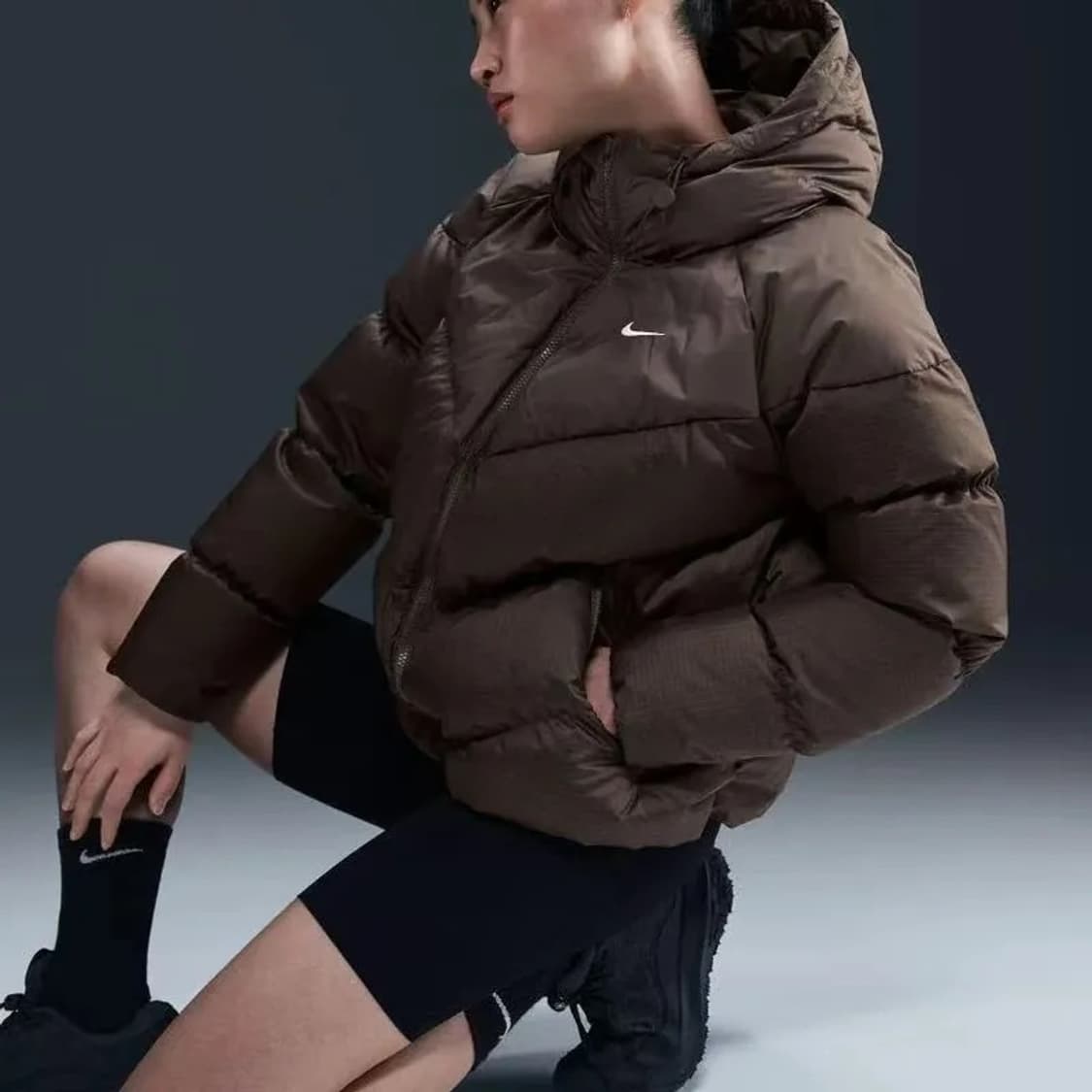 나이키 윈드푸퍼 스톰핏 숏패딩 브라운 상품이미지1