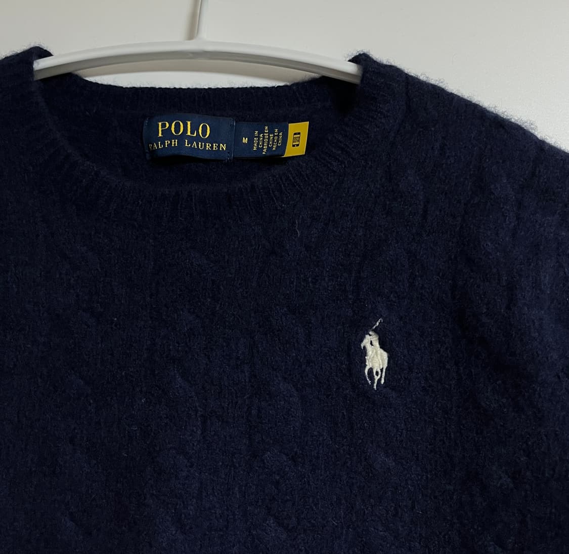 폴로랄프로렌 울 캐시미어 크롭 니트 스웨터 M 상품이미지4