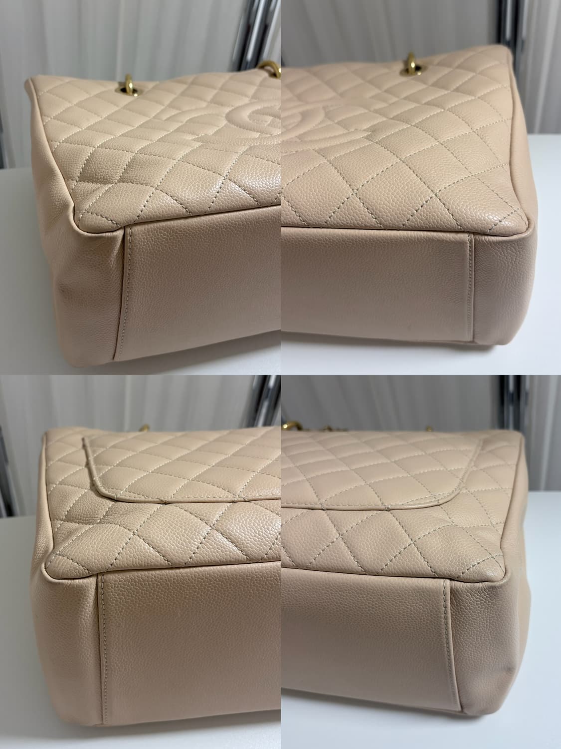샤넬 그랜드샤핑 캐비어 베이지 숄더백 상품이미지10