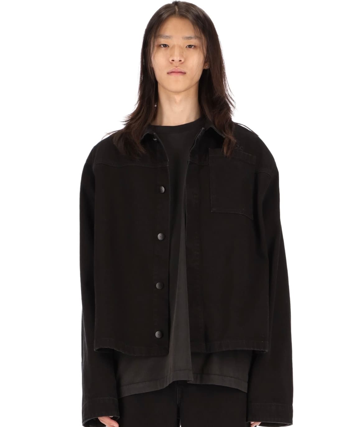 [L] 032C 뉴 클래식 진 셔츠 블랙 상품이미지1
