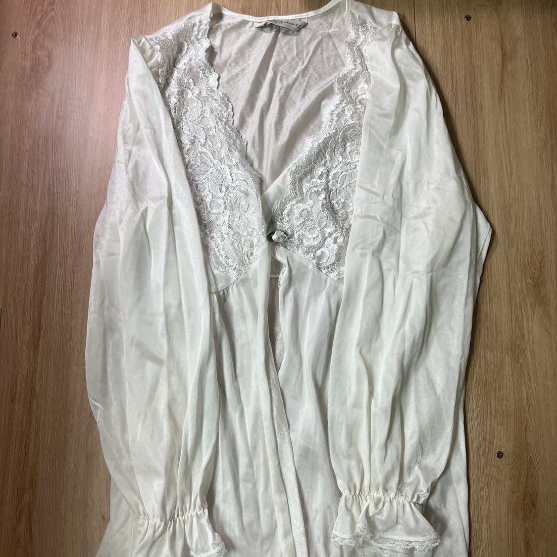 빈티지 | 화이트 장미 로브 슬립 가디건 페어리 상품이미지1