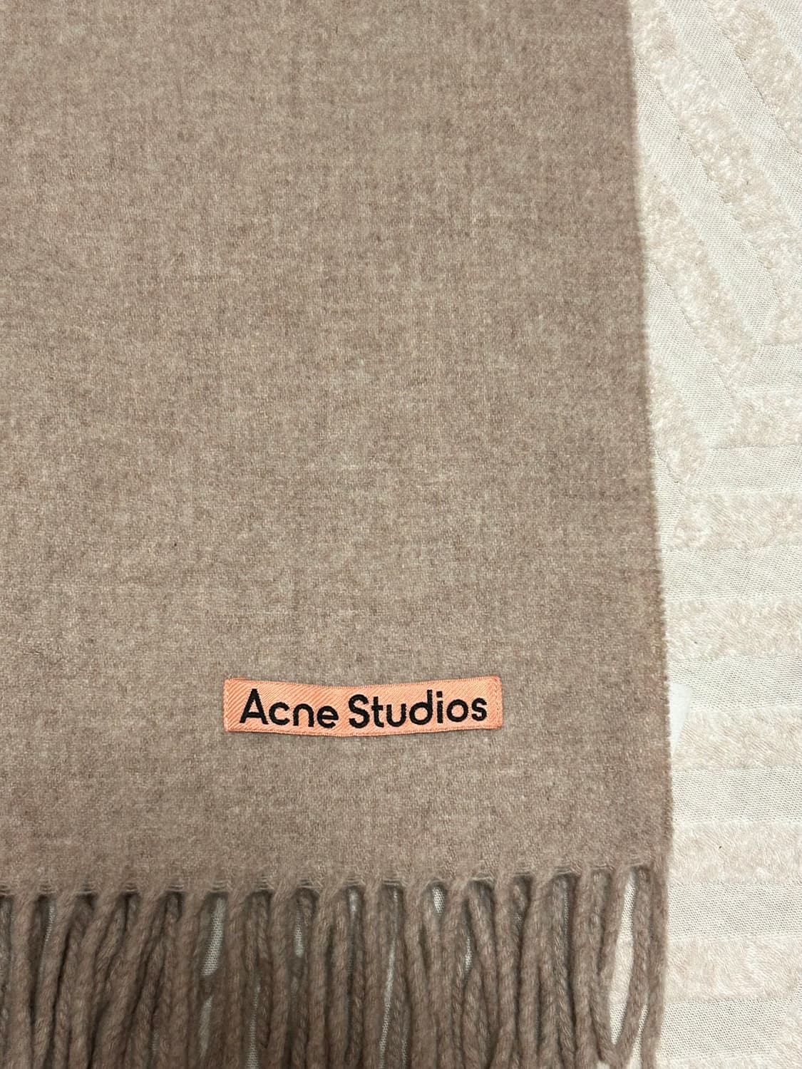 S급) 아크네 스튜디오 내로우 울 프린지 머플러 오트밀 멜란지 상품이미지1