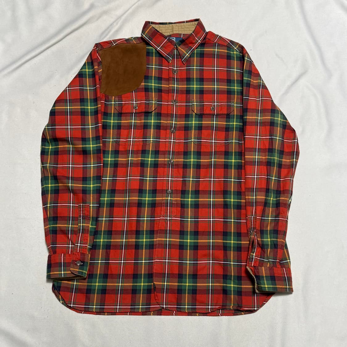 L 폴로랄프로렌 레더패치 타탄체크 셔츠 상품이미지2