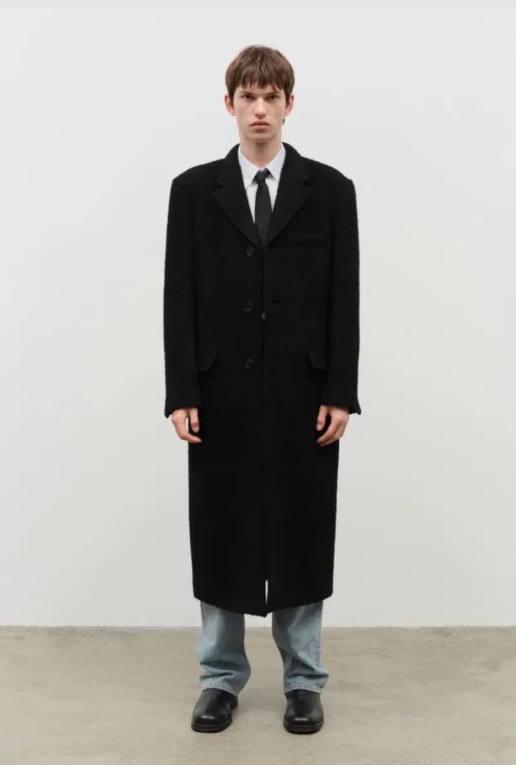 XL Dunst 2-WAY 3 BUTTON BOUCLE WOOL COAT 상품이미지1