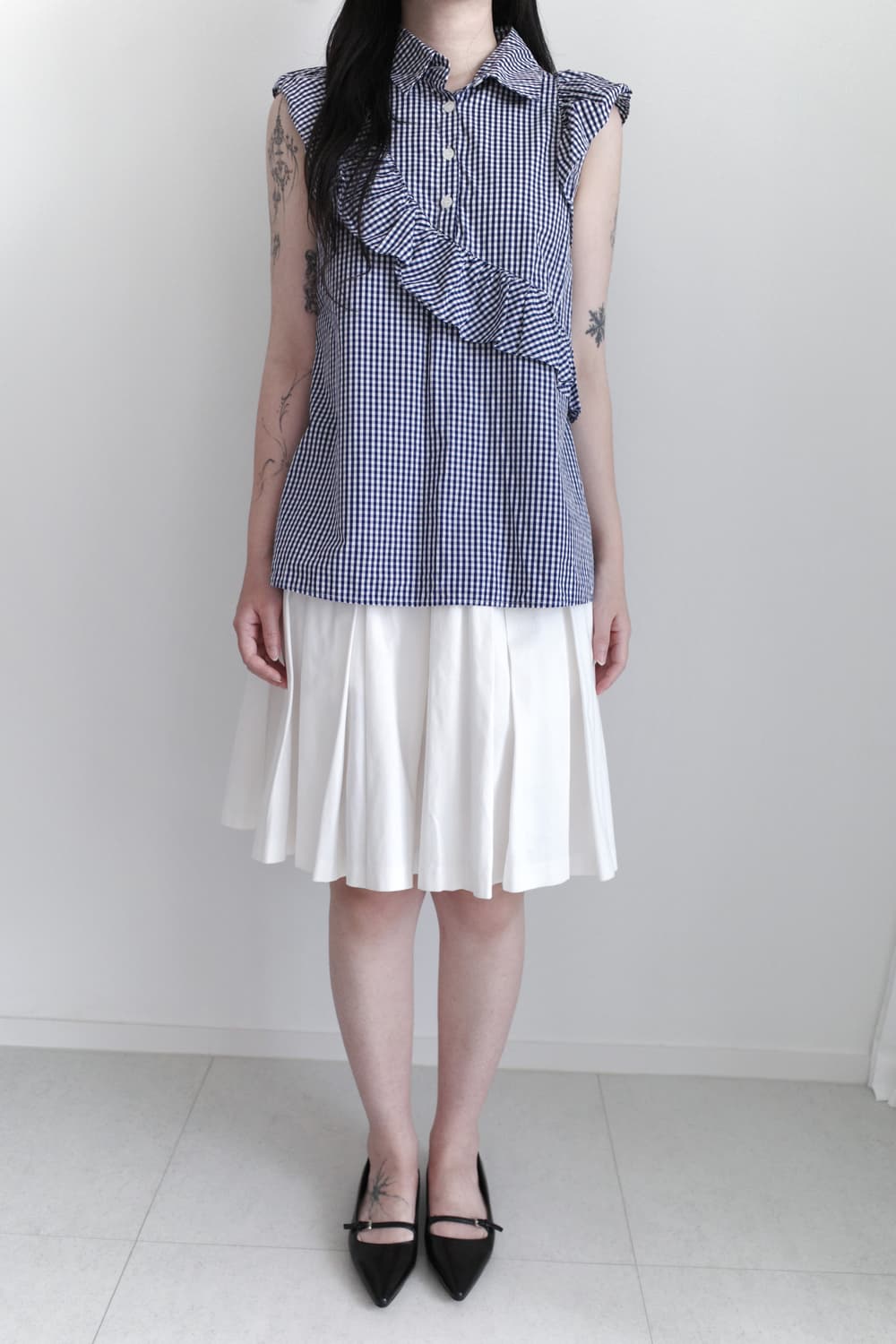 lacoste)pleats buckel skirt  상품이미지5