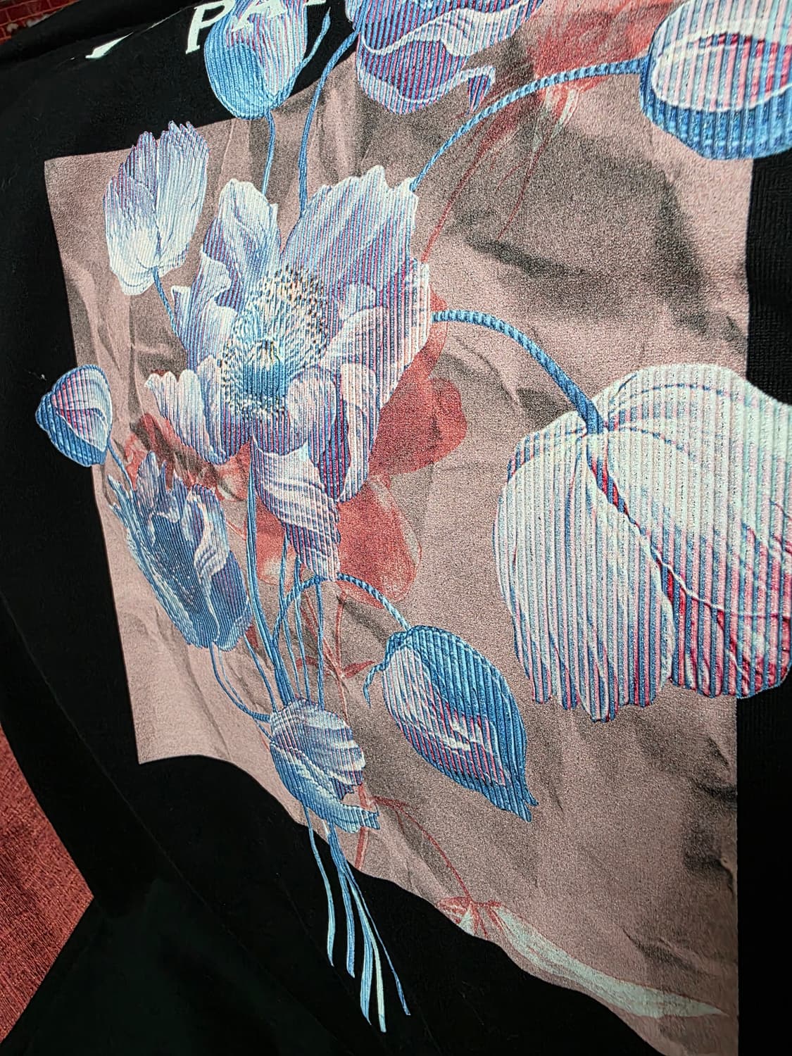 24ss 우영미 3D 코랄 플라워 반팔티 블랙 상품이미지4