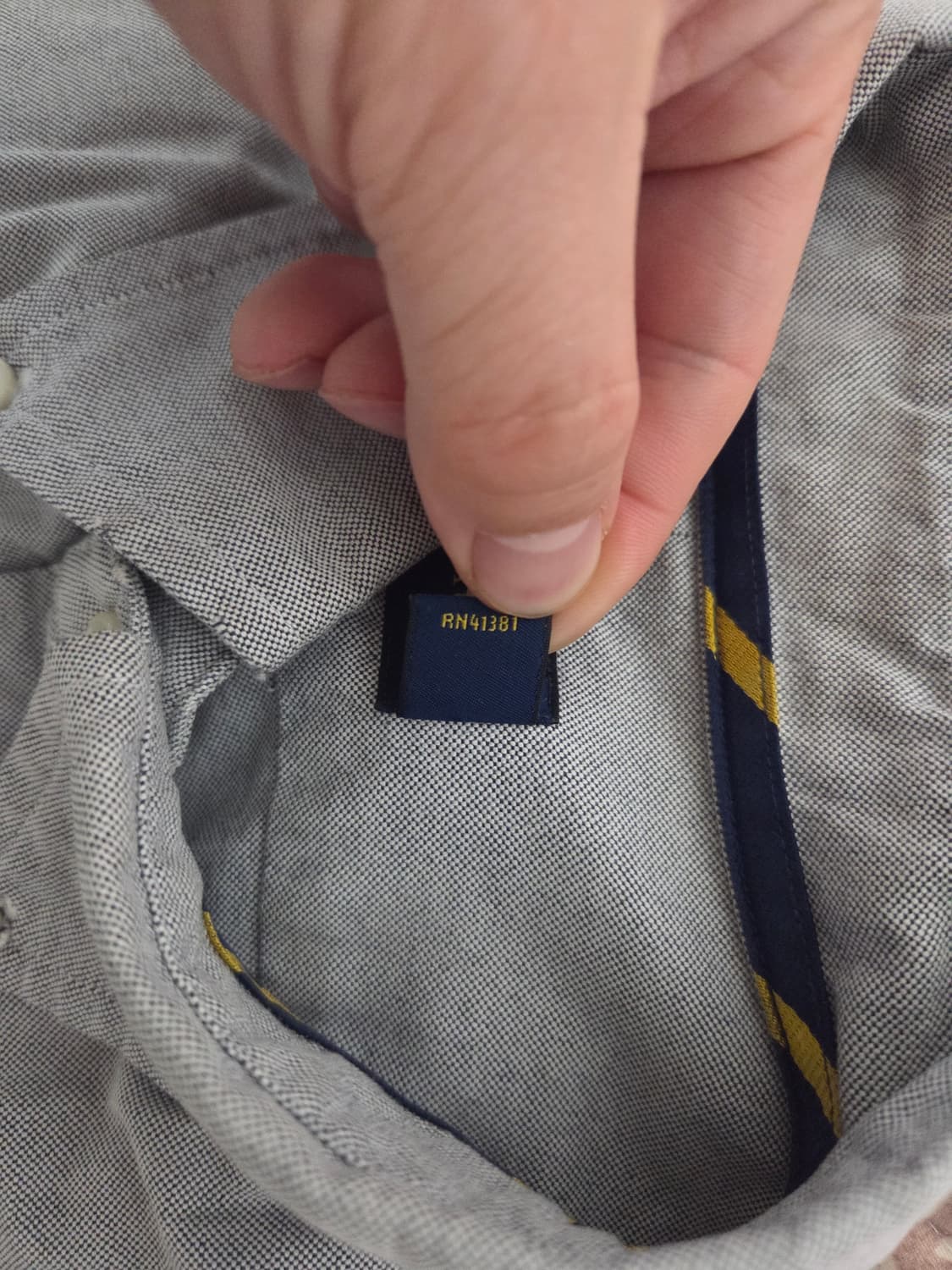 폴로 랄프로렌 그레이 옥스포드 셔츠 m [하자있음] 상품이미지5