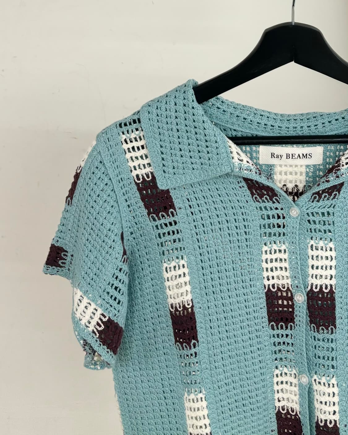 레이 빔즈 크로셰 니트 셔츠 상품이미지3