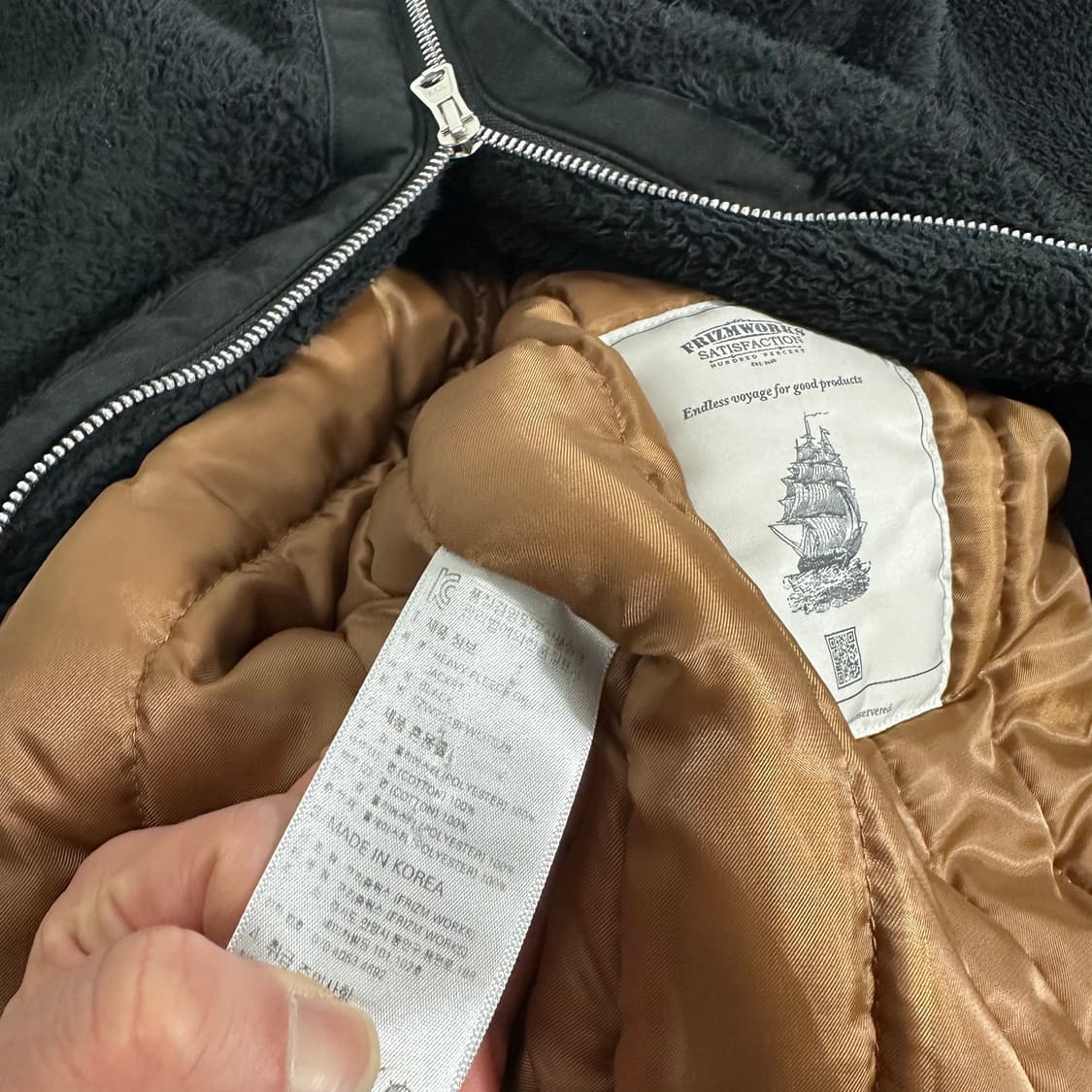 XL 프리즘웍스 블랙 투웨이 후리스 점퍼 상품이미지6