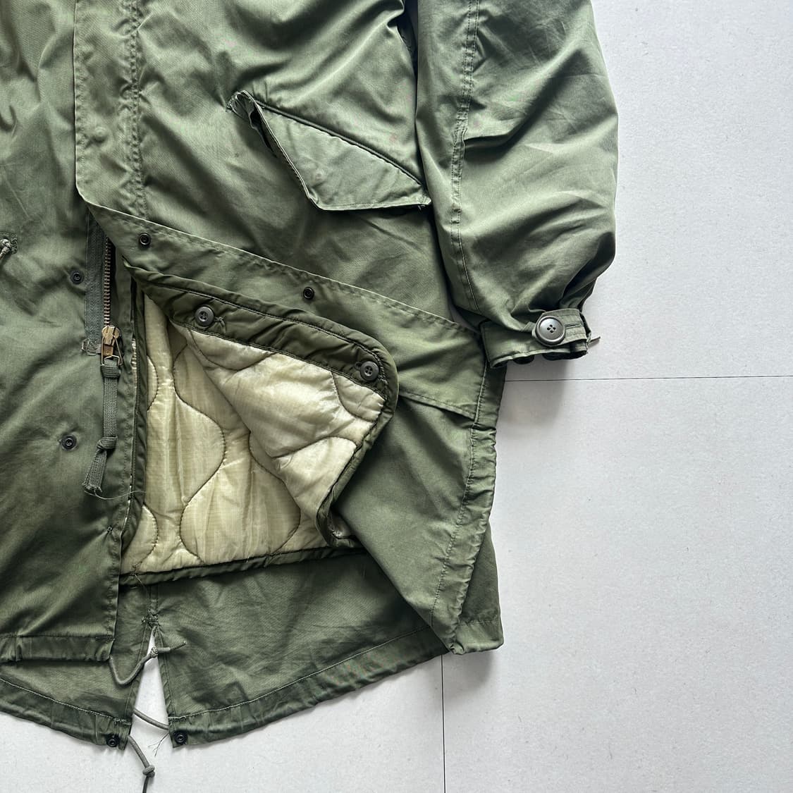 80s 미군 오리지널 M65 피쉬테일 파카 내피포함 XS 상품이미지2