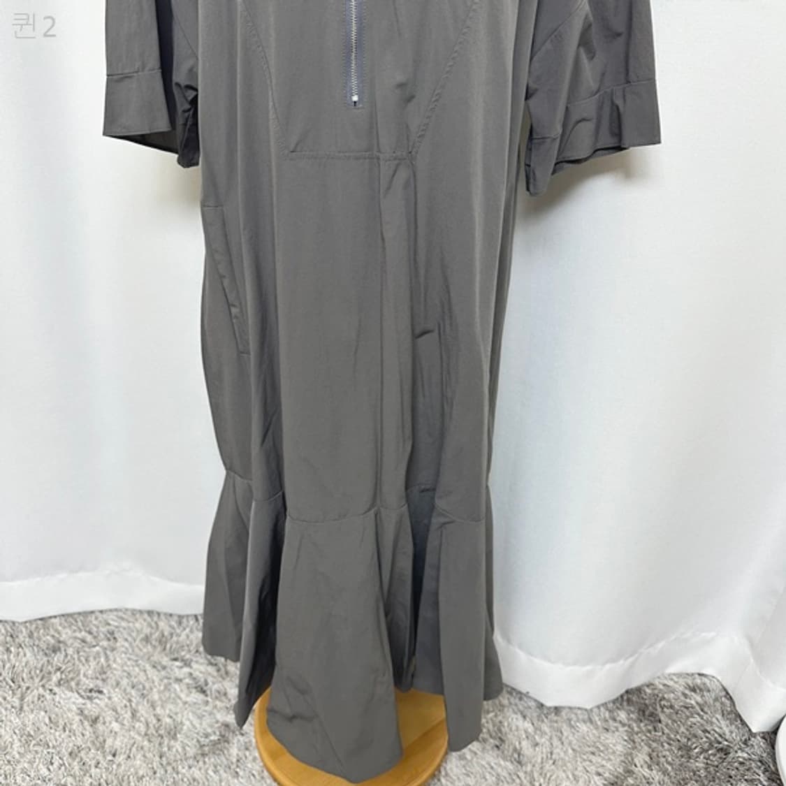 SOOS 여자 스판 후드 반팔 롱원피스 FREE 상품이미지3