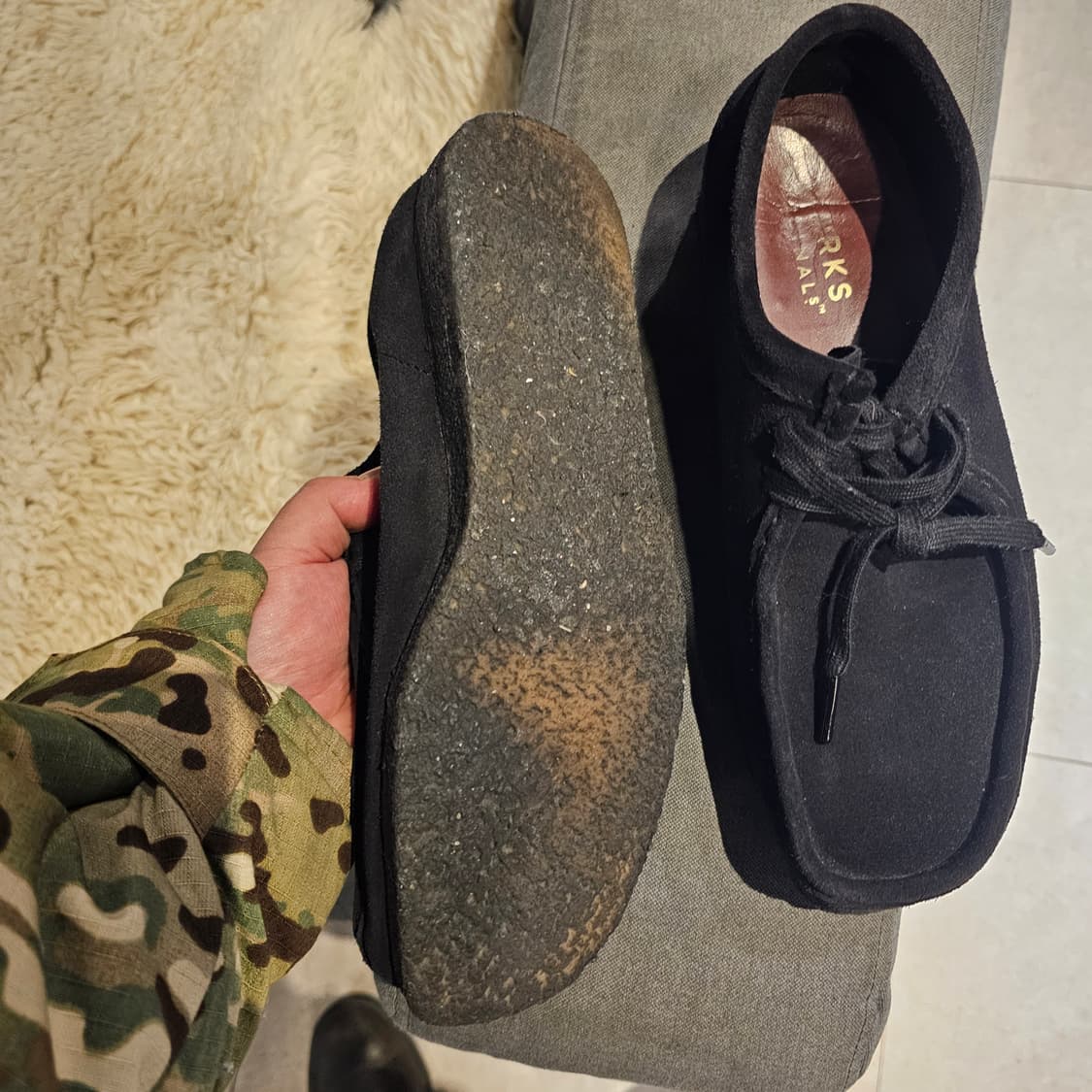 260 클락스 왈라비 스웨이드 블랙 상품이미지3