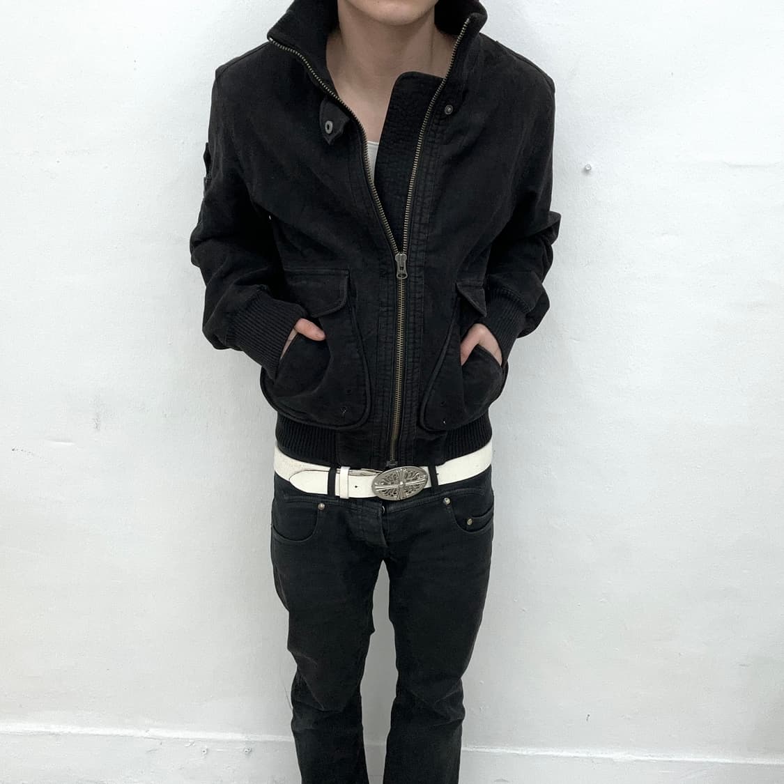 texture suede bomber jacket  상품이미지3