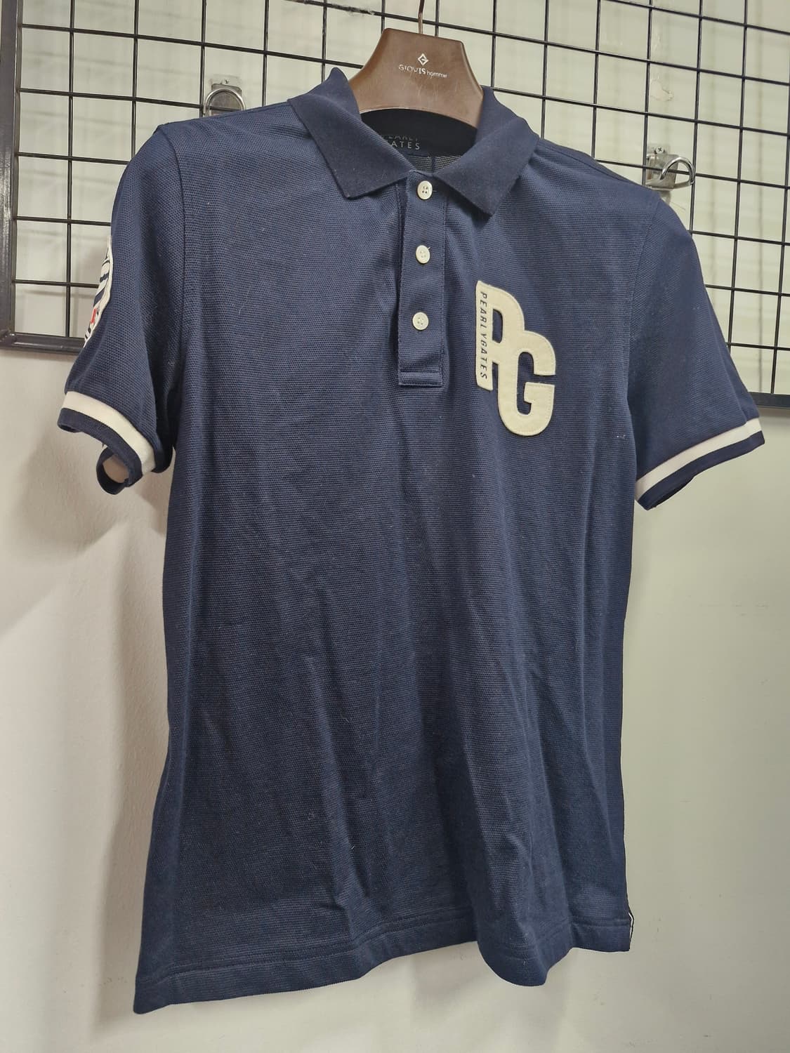 95M 파리게이츠 네이비 카라 반팔티. 상품이미지2