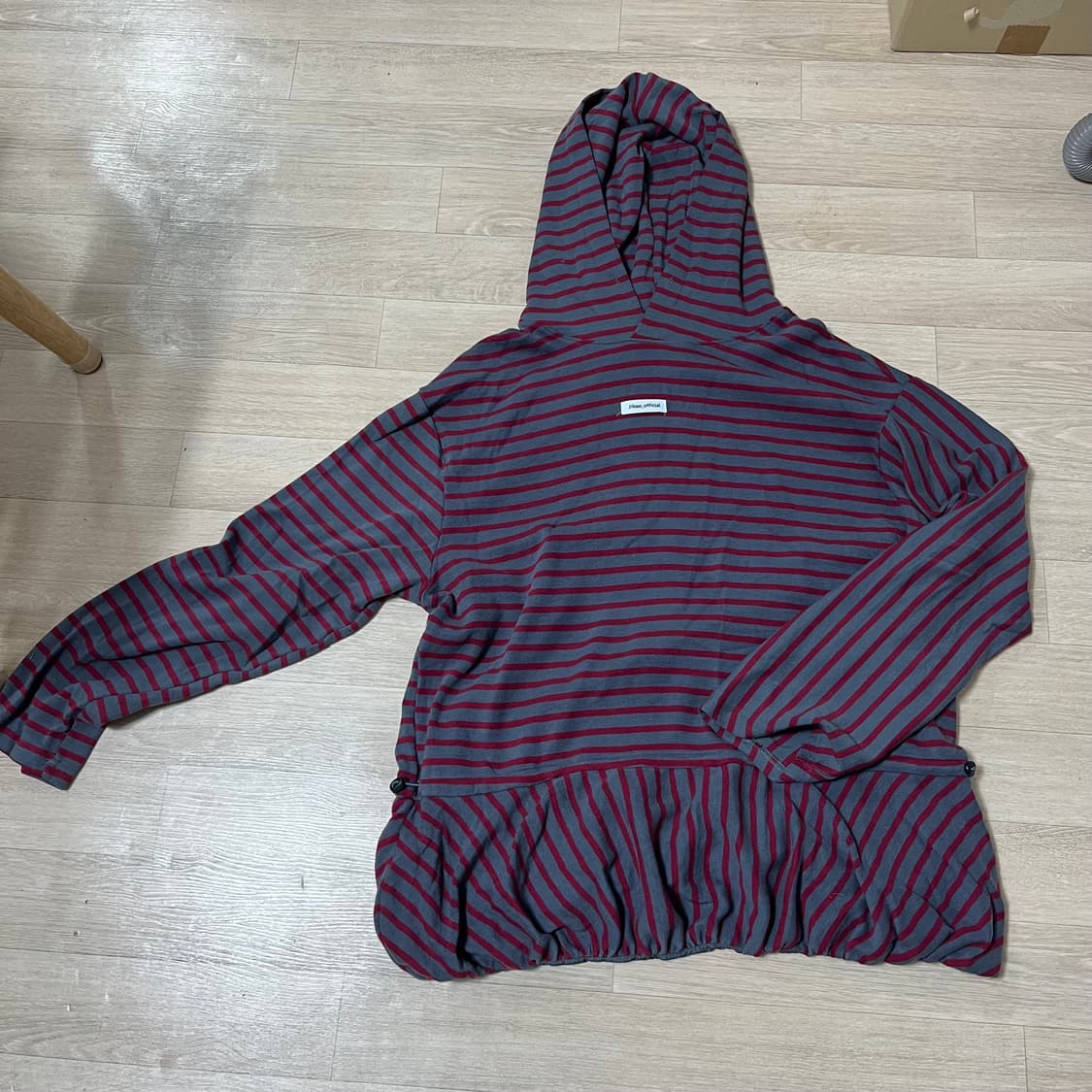 JIKOO 지쿠 후드 스트라이프 긴팔티 상품이미지2