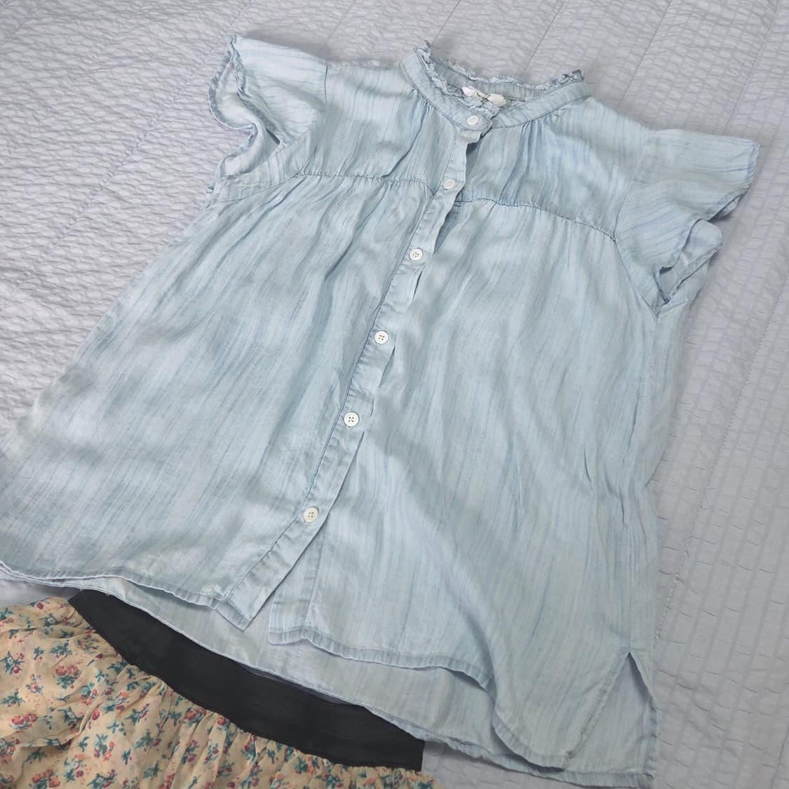 (마지막 할인) 빈티지 모리 소라색 블라우스 (치마 증정) 상품이미지5