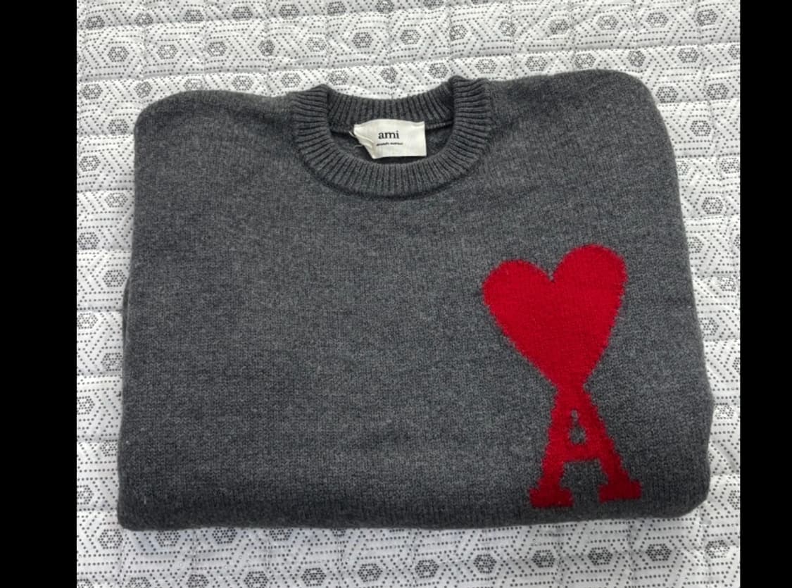 아미 AMI 빅하트 인타르시아 니트 그레이 ~F 상품이미지1