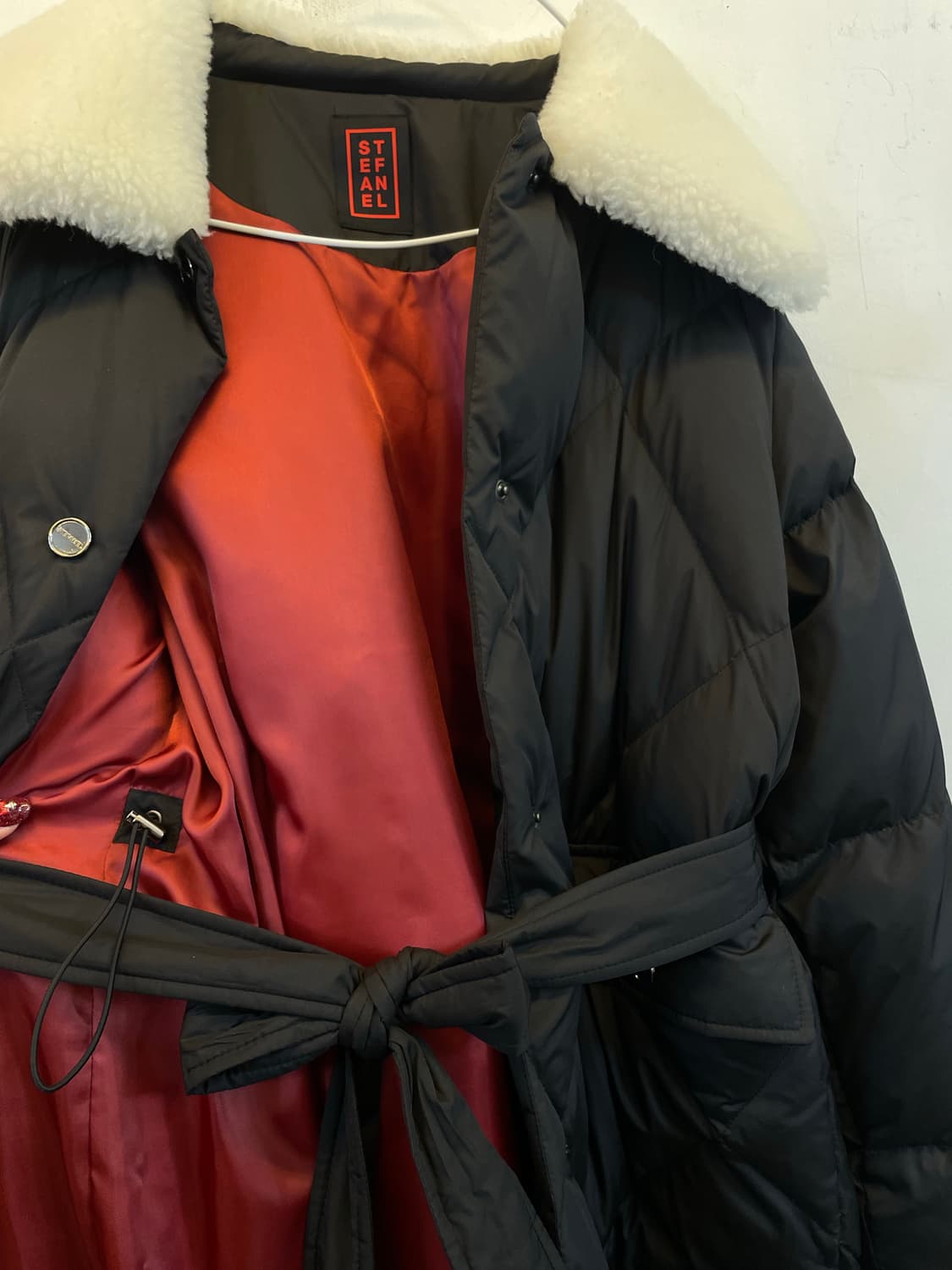 스테파넬 양모울카라 구스다운롱패딩:) 롱다운코트 벨트패딩점퍼 여성롱패딩 상품이미지3