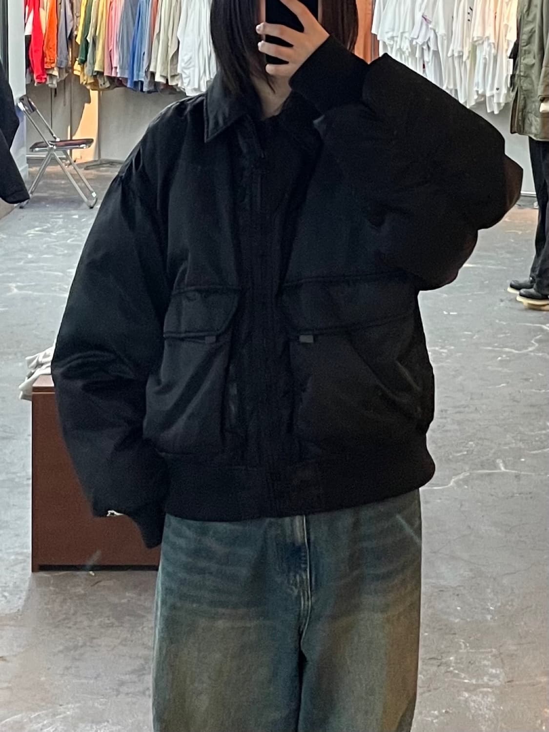 스타터 MA-1 블랙 투포켓 자켓 H1443 상품이미지1