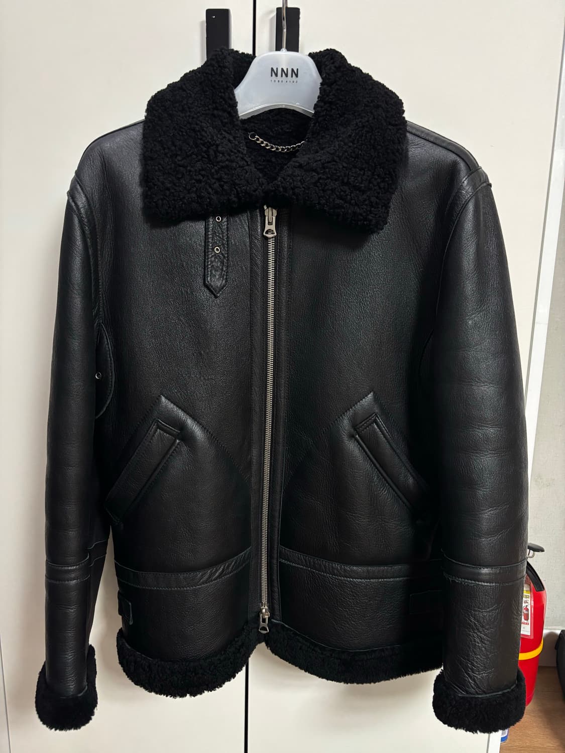 신흥사 블랙 무스탕 xl 상품이미지1