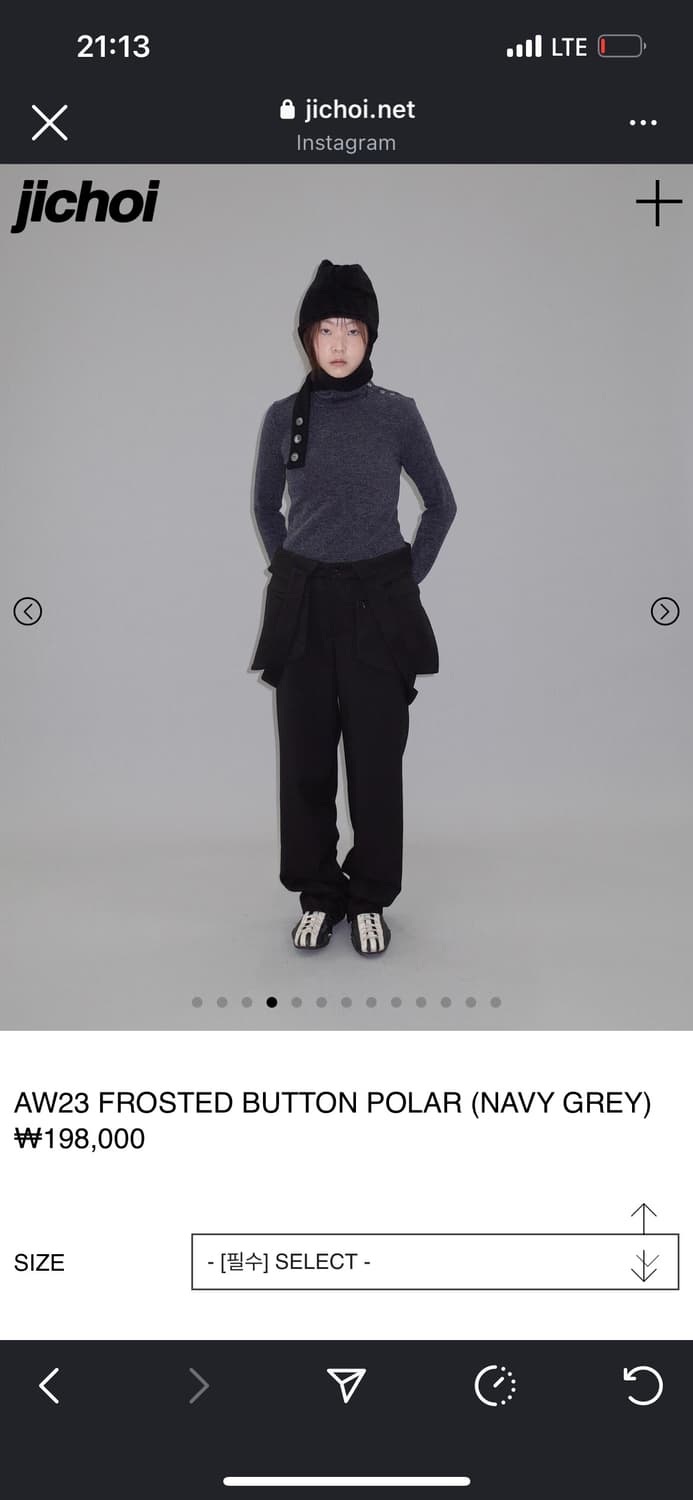 AW23 FROSTED BUTTON POLAR (NAVY GREY) 상품이미지4