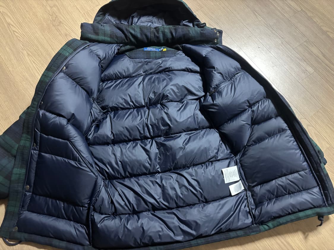 폴로 블랙와치 타탄체크 울 롱패딩코트 남여공용 상품이미지4