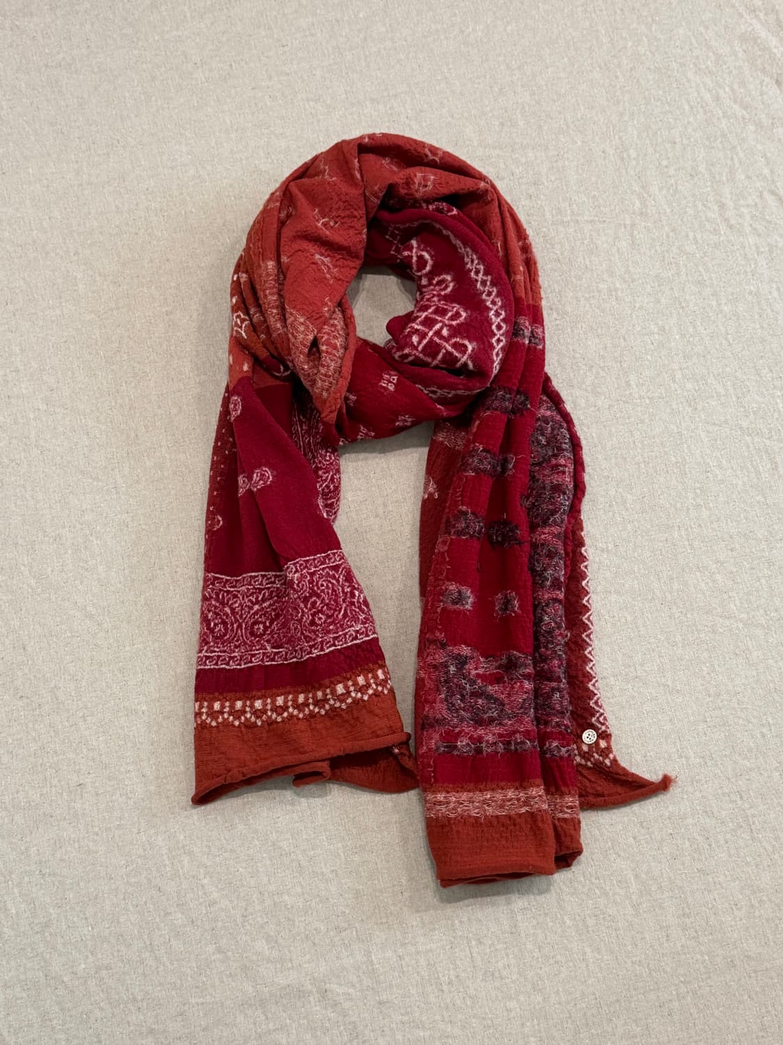 캐피탈 패치워크 반다나 축융울 머플러 상품이미지5