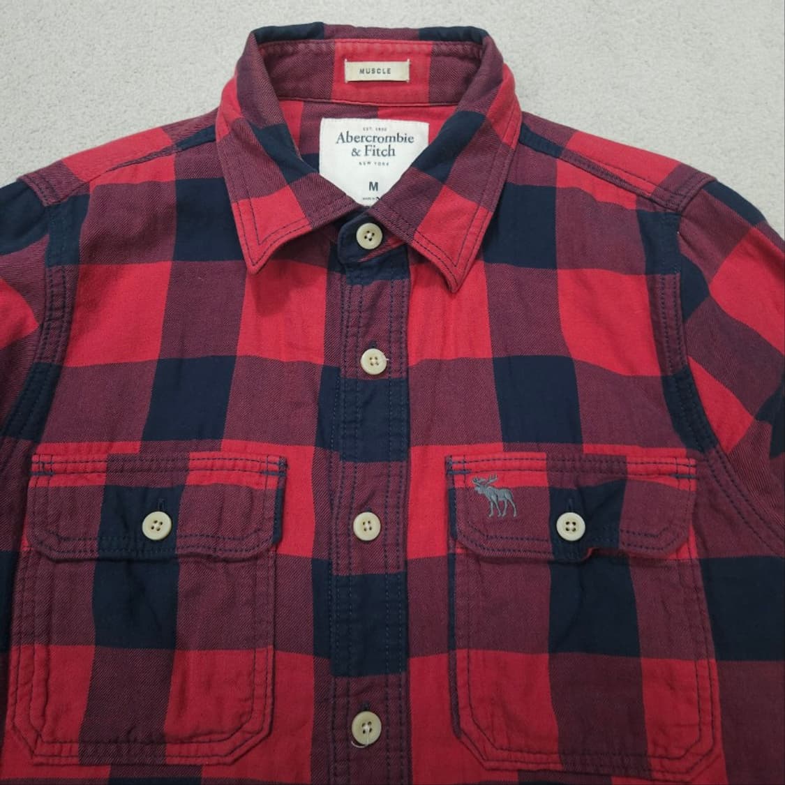 아베크롬비 체크 셔츠 M 상품이미지3