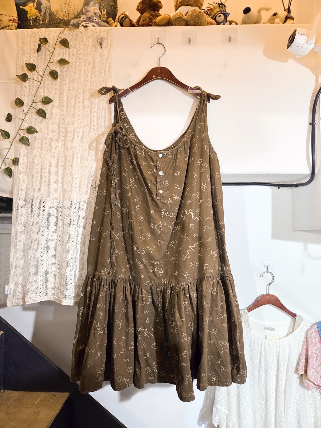 패턴 민소매 원피스 상품이미지3