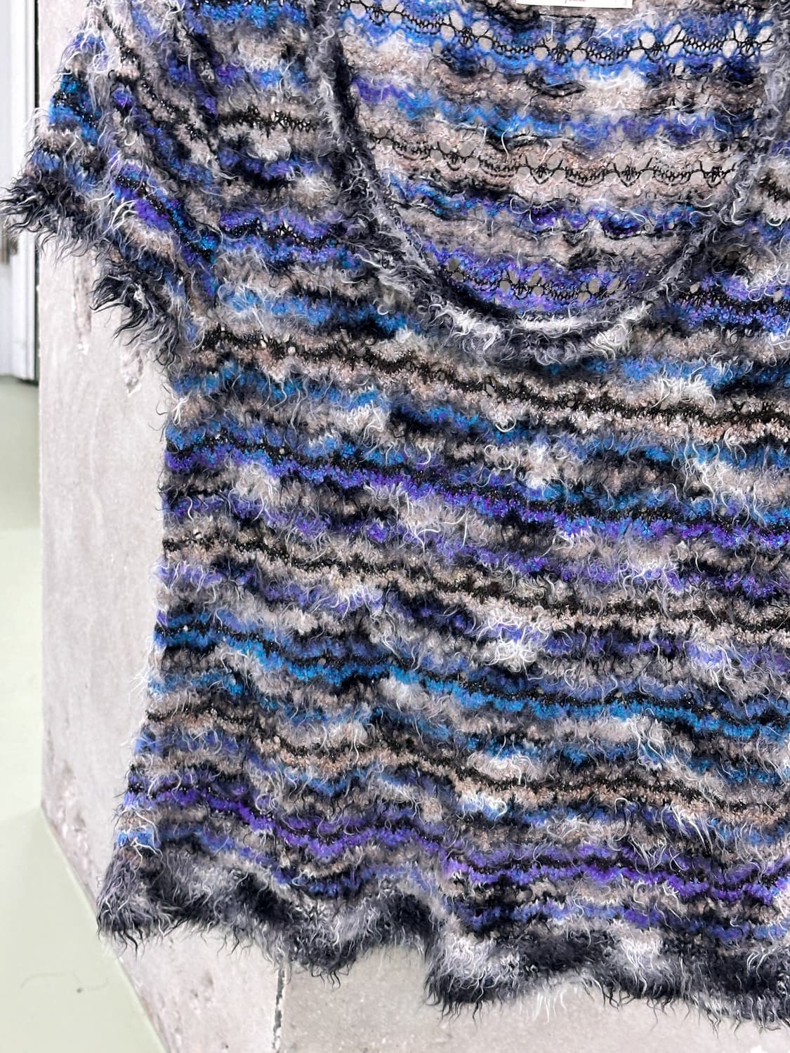 winter multi color hairy knit top 상품이미지2