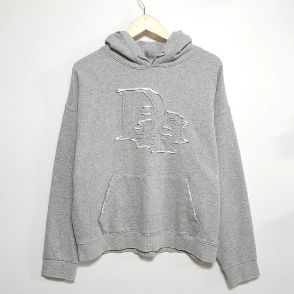 프리 Deinet 다이닛 빅로고 자수 후드티 그레이 오버핏 상품이미지2