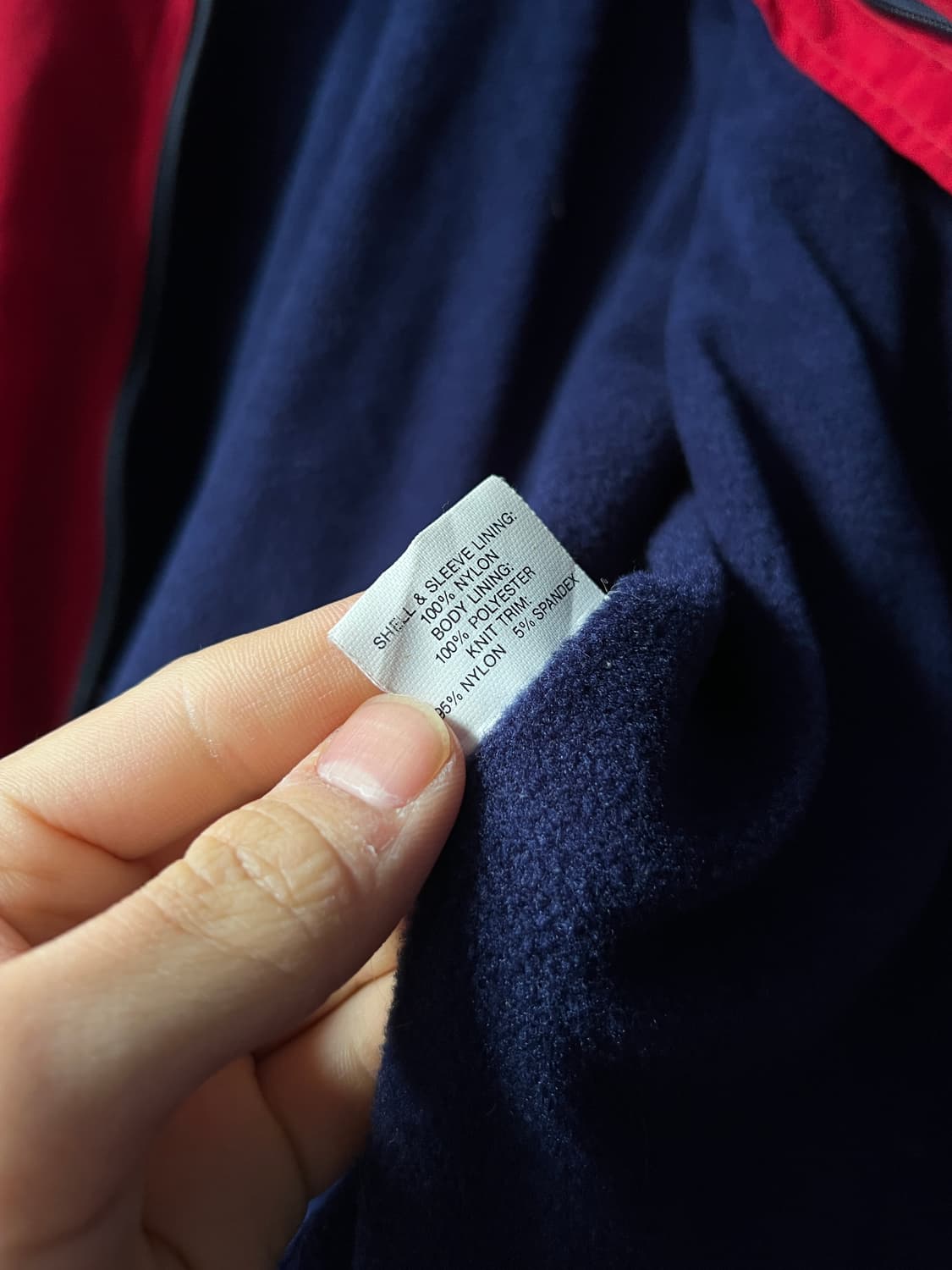 [M]80's 엘엘빈 Made in USA 플리스 라이닝 레드 웜업 자켓 상품이미지7