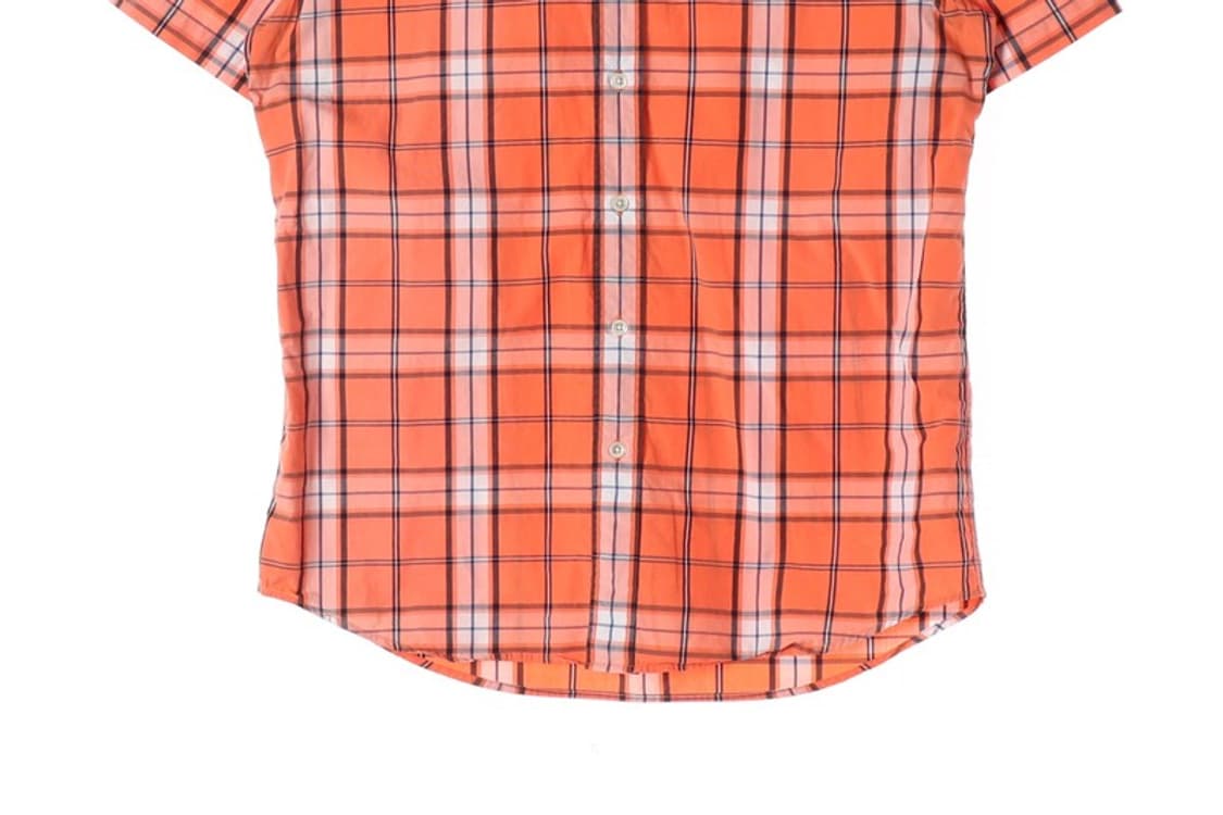 빈폴 오렌지 체크 반팔 셔츠 XL 상품이미지4