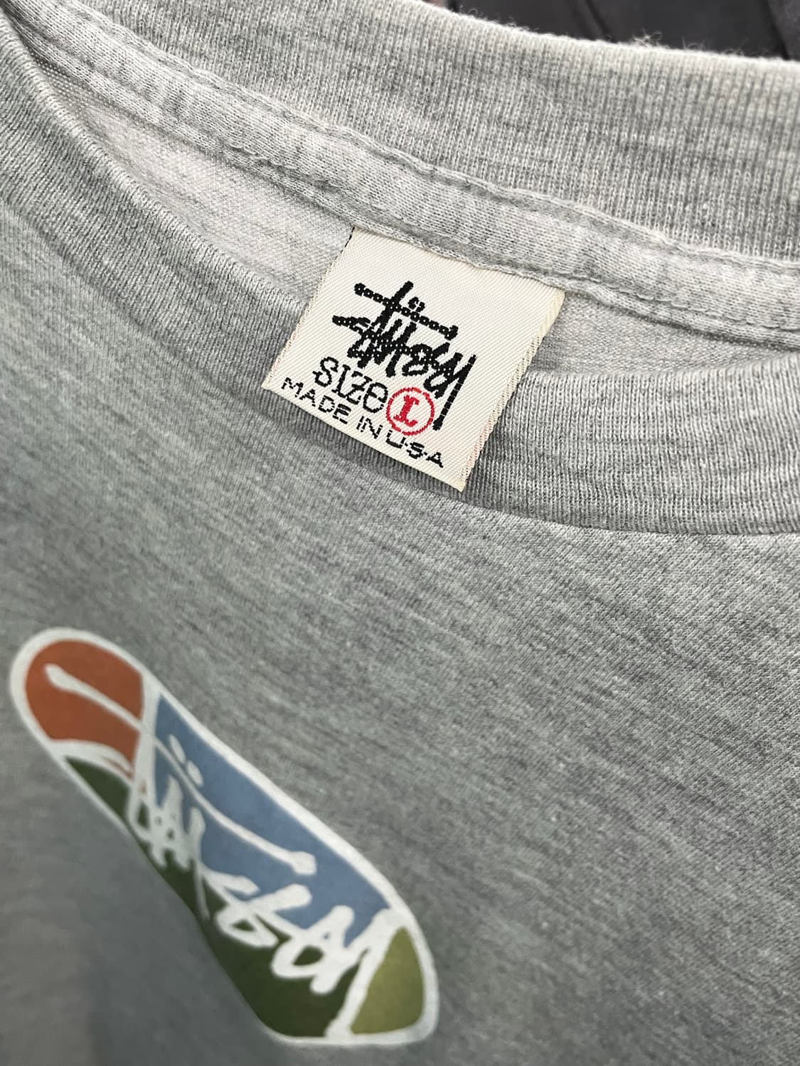 스투시 00s 오발 로고 티셔츠 *레어 상품이미지5